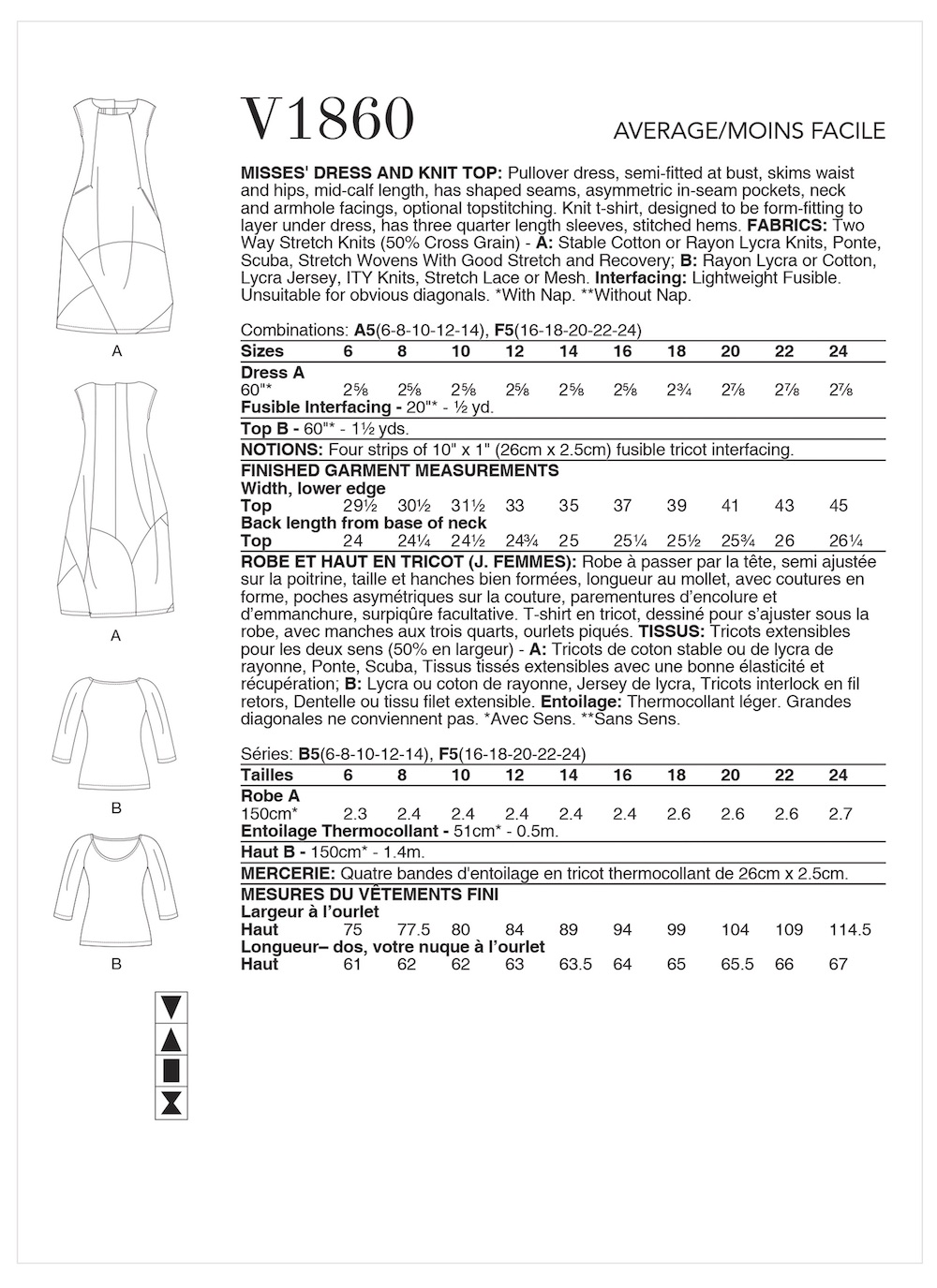 Vogue® Patterns Papierschnittmuster Damen - Pulloverkleid - V1860