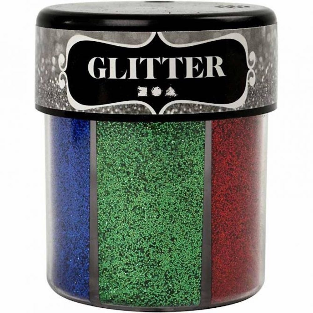 Glitter, Sortierte Farben, 6x13 g/ 1 Dose