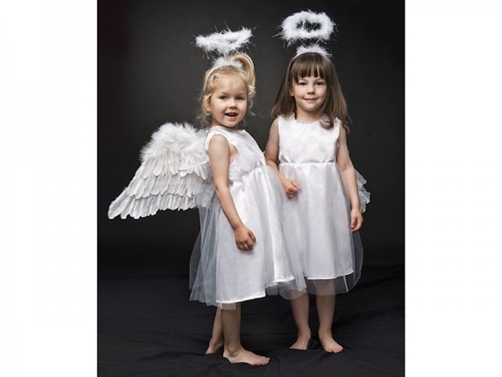 Kleiner Engel - Kleid -Weiß mit Tüll 
