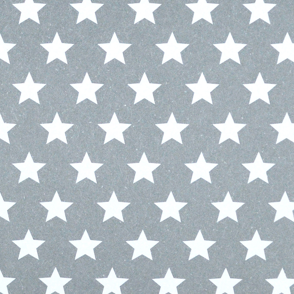 Faltschachtel, grau mit weißen Sternen, 7 x 7 x 7 cm, 6 Stck.