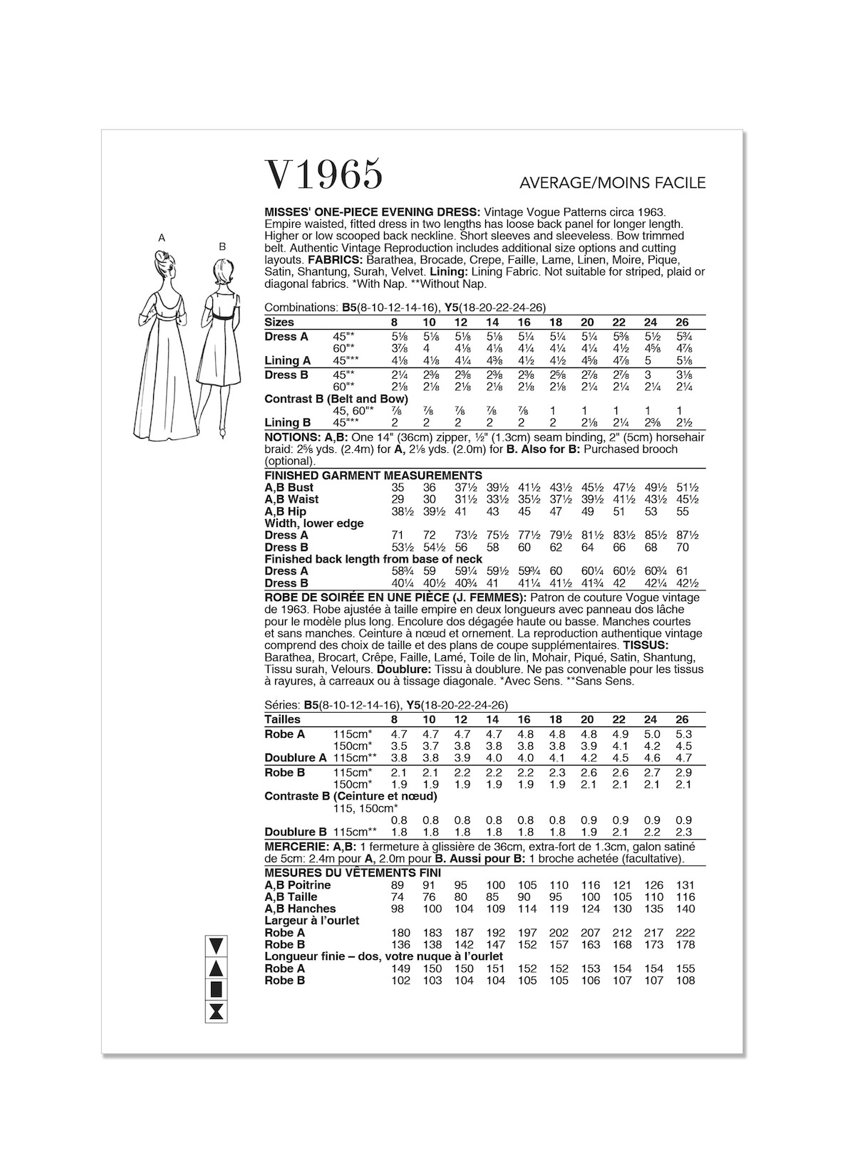 Vogue® Patterns Papierschnittmuster Damen Kleid  V1965