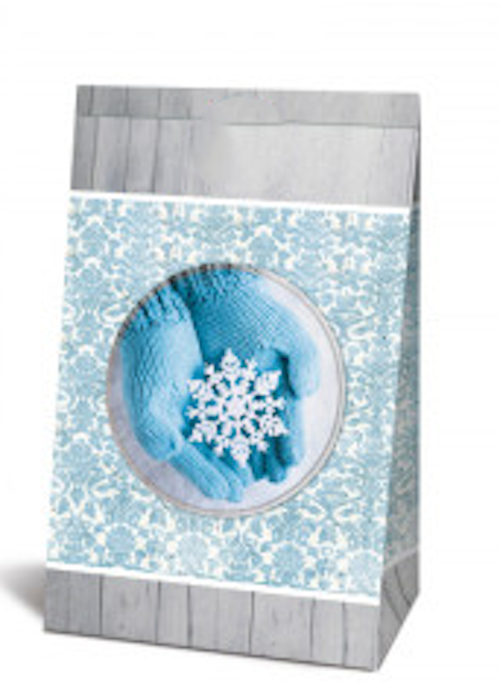 Geschenktüte, Handschuhe Winter, 12 x 19 x 6 cm