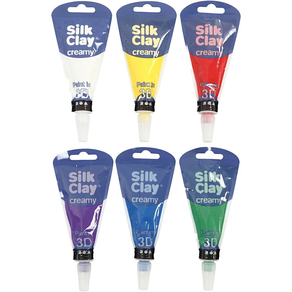 Silk Clay® Creamy , Standard-Farben, 6x35 ml/ 1 Set