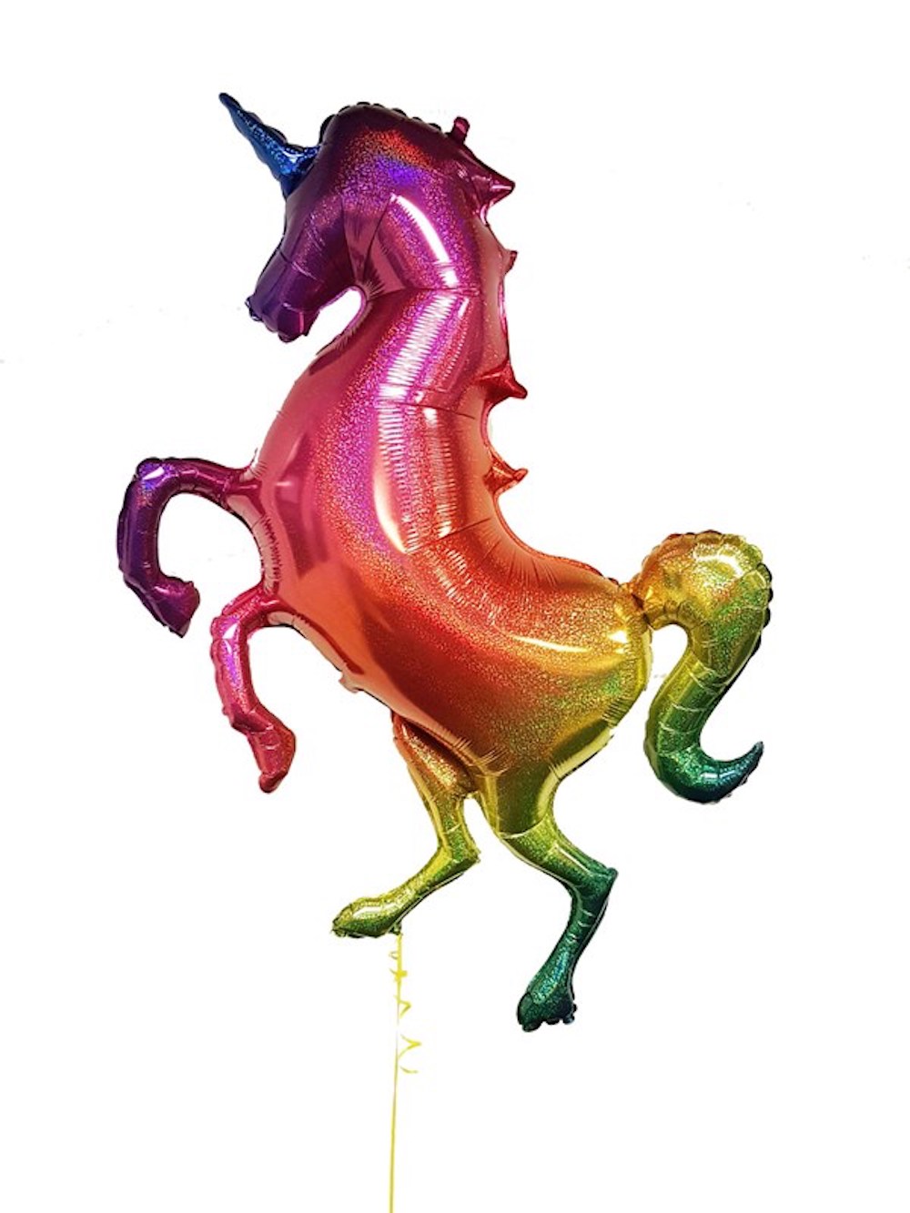 Folienballon - Glitzer Regenbogen Einhorn