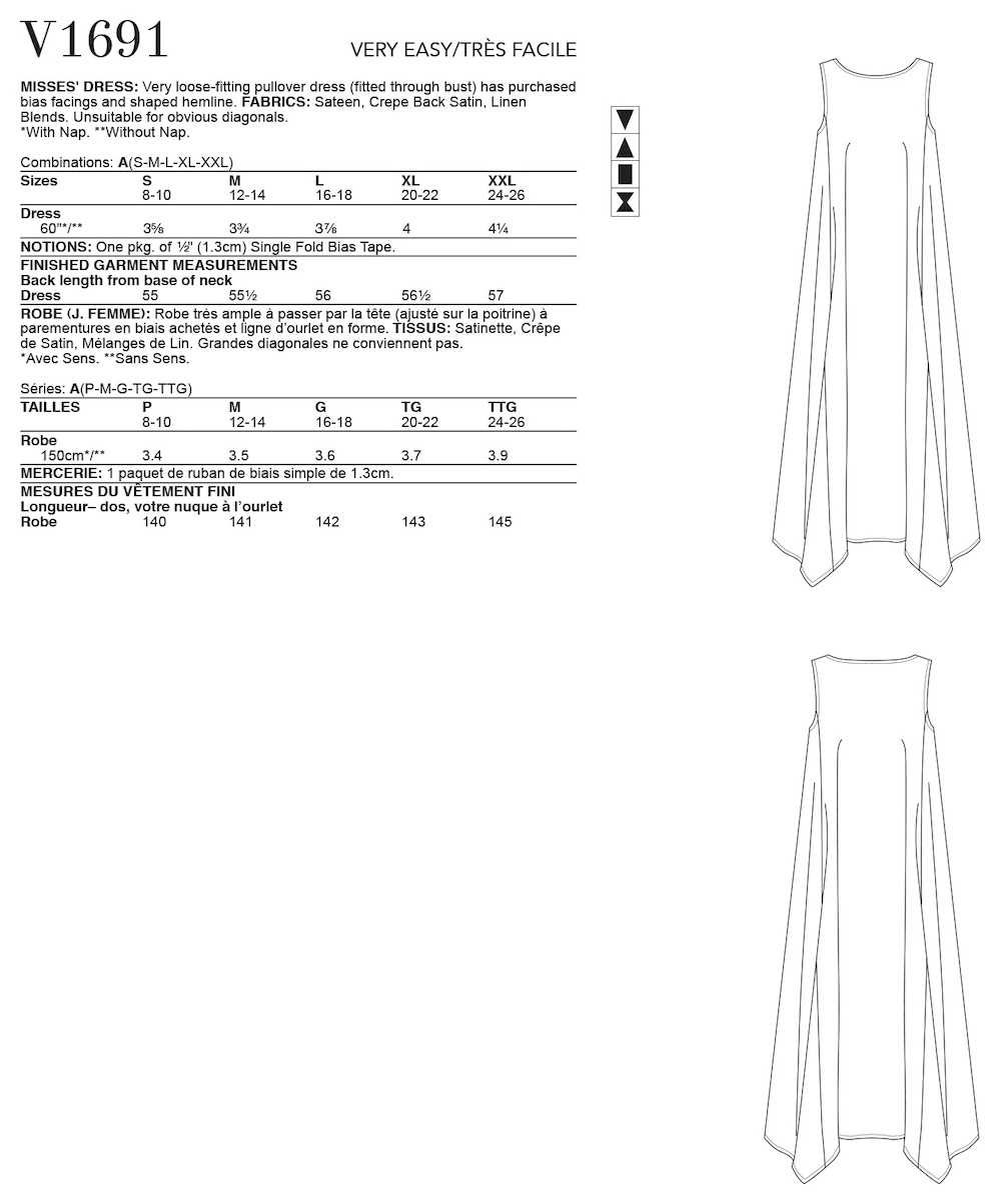 Vogue® Patterns Papierschnittmuster Damen Kleid V1691