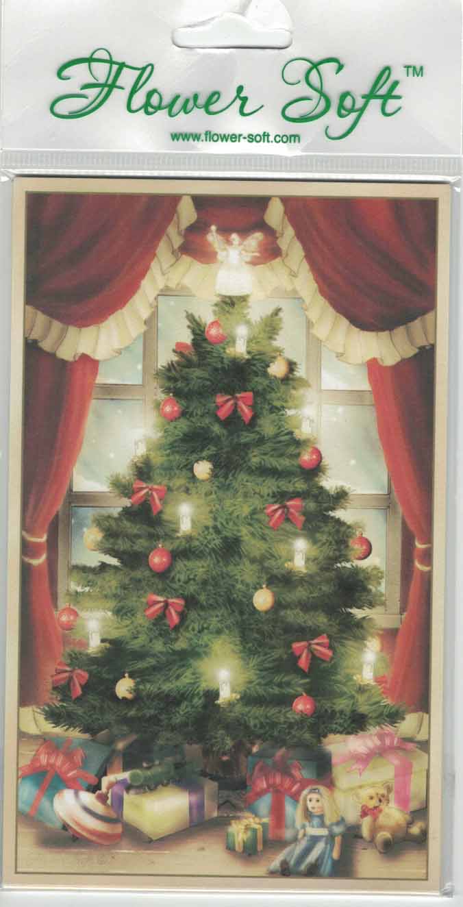 Flower Soft, traditioneller Weihnachtsbaum, 6 Kartentopper