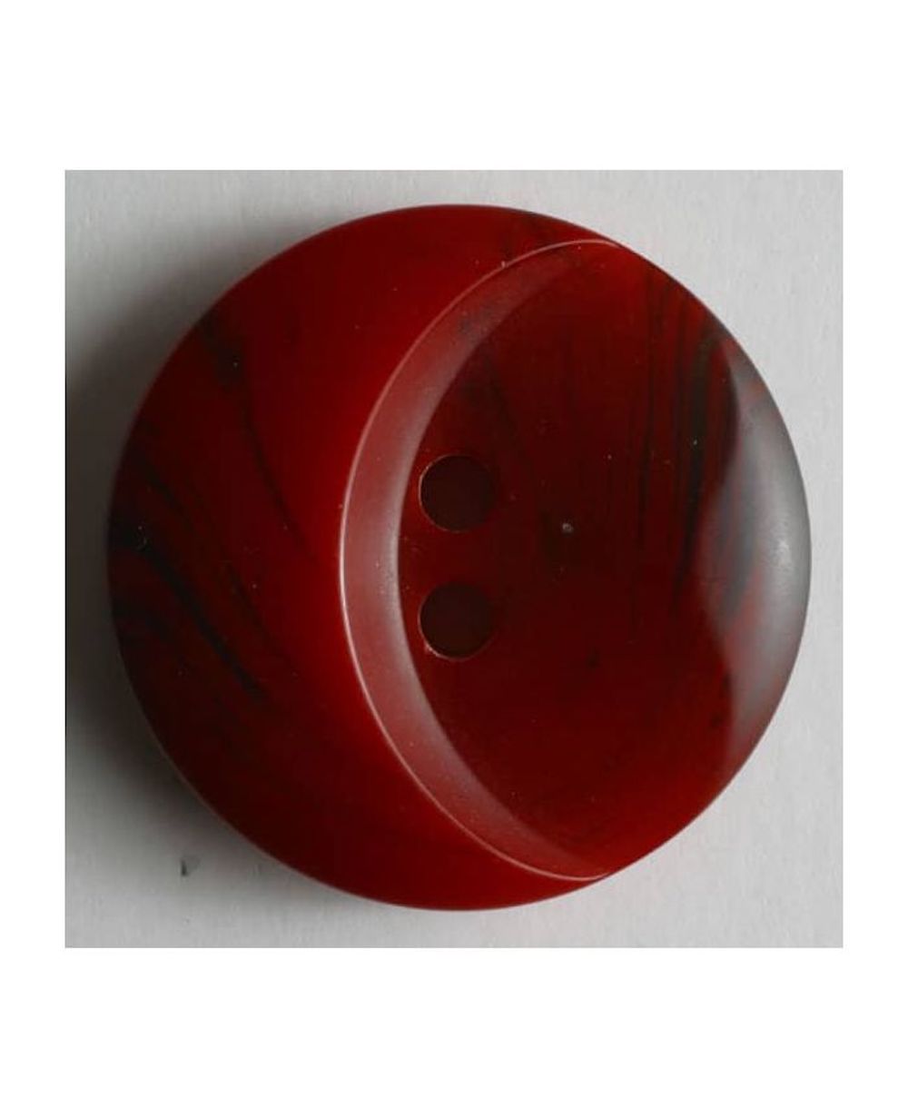 Kunststoffknopf mit ovaler Ausbuchtung, 2 Loch
