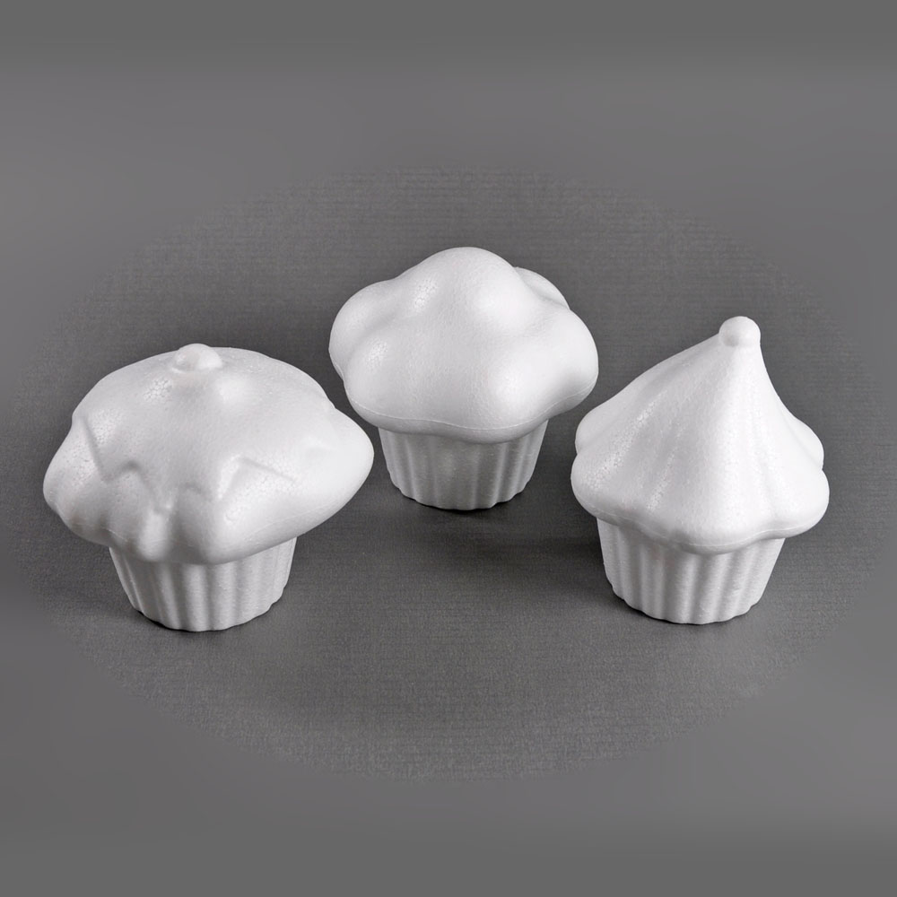 Styroporcupcake Muffin Cupcake, ca. 9 x 8,2 cm   1 Stück 