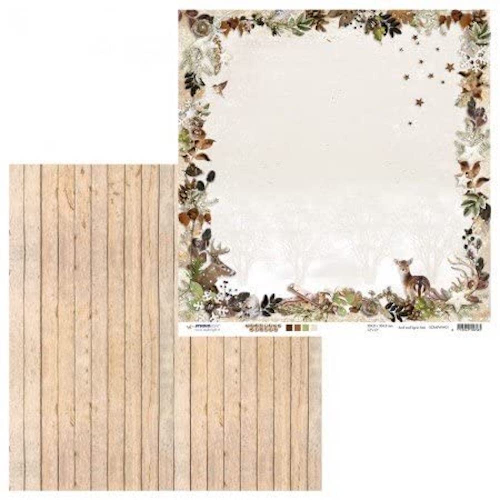 Scrapbook-Papier Doppelseitiges Papier, 30,5 x 30,5 cm, Woodland Winter 01