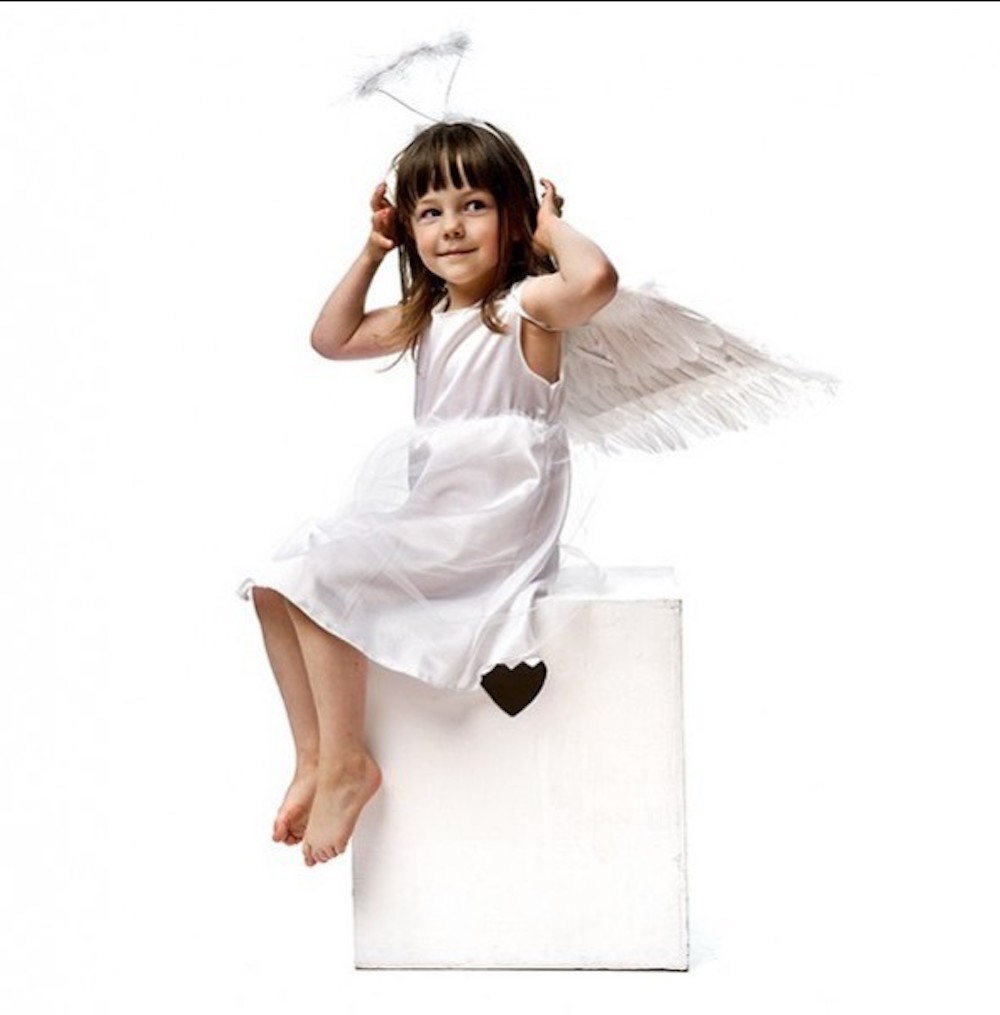 Kleiner Engel - Kleid -Weiß mit Tüll 