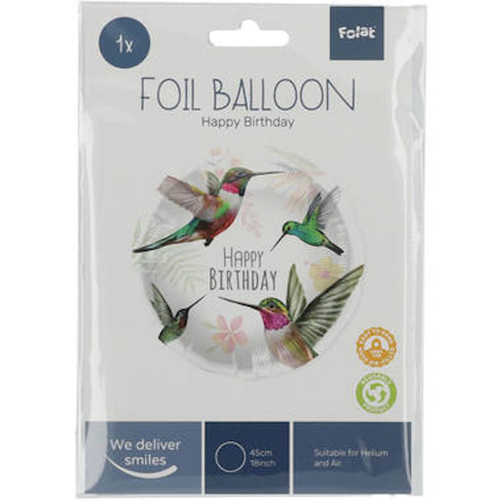 Folienballon Ballon Geburtstag Kolibri - 45 cm 