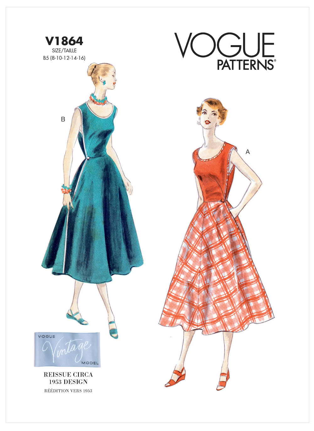 Vogue® Patterns Papierschnittmuster Damen - Vintage Wickelkleid - V1864