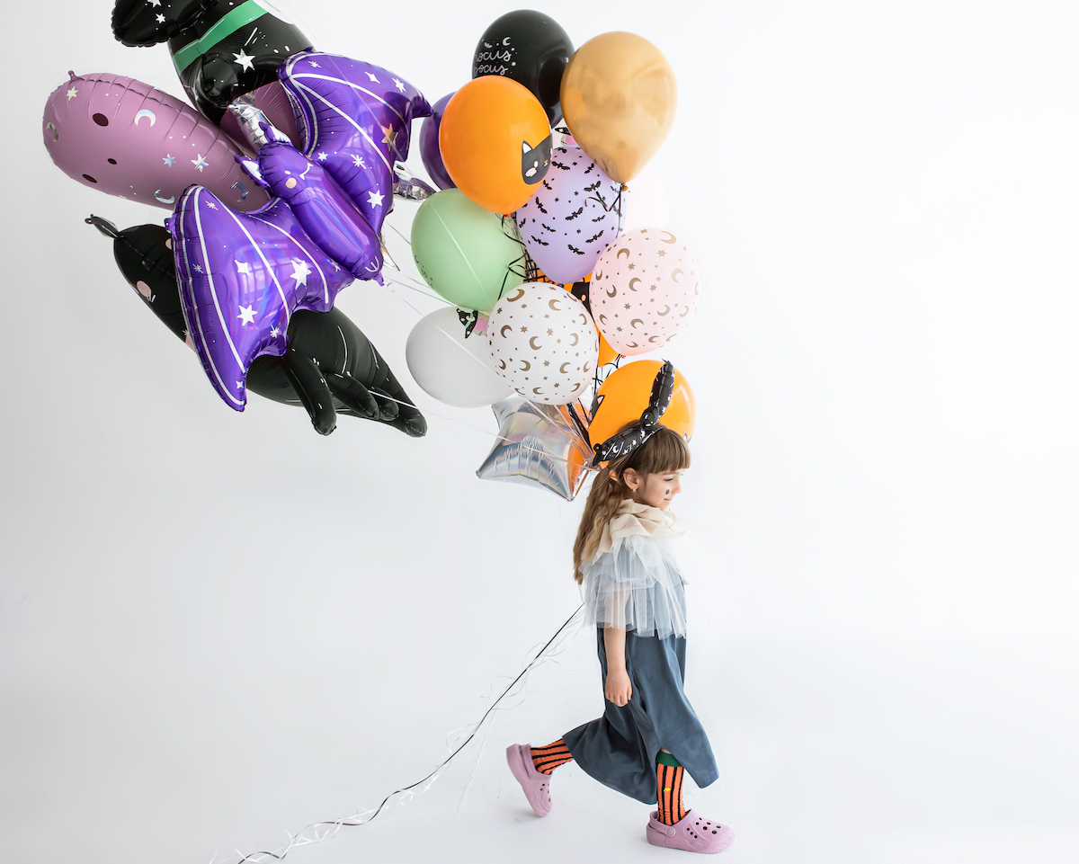 Folienluftballon Fledermaus, 119,5x51 cm, lila, 1 Stück
