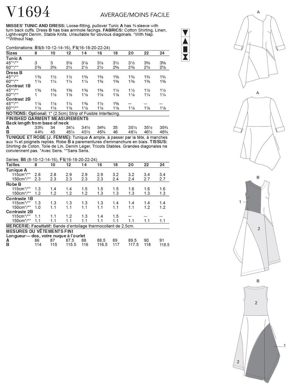 Vogue® Patterns Papierschnittmuster Kleid V1694