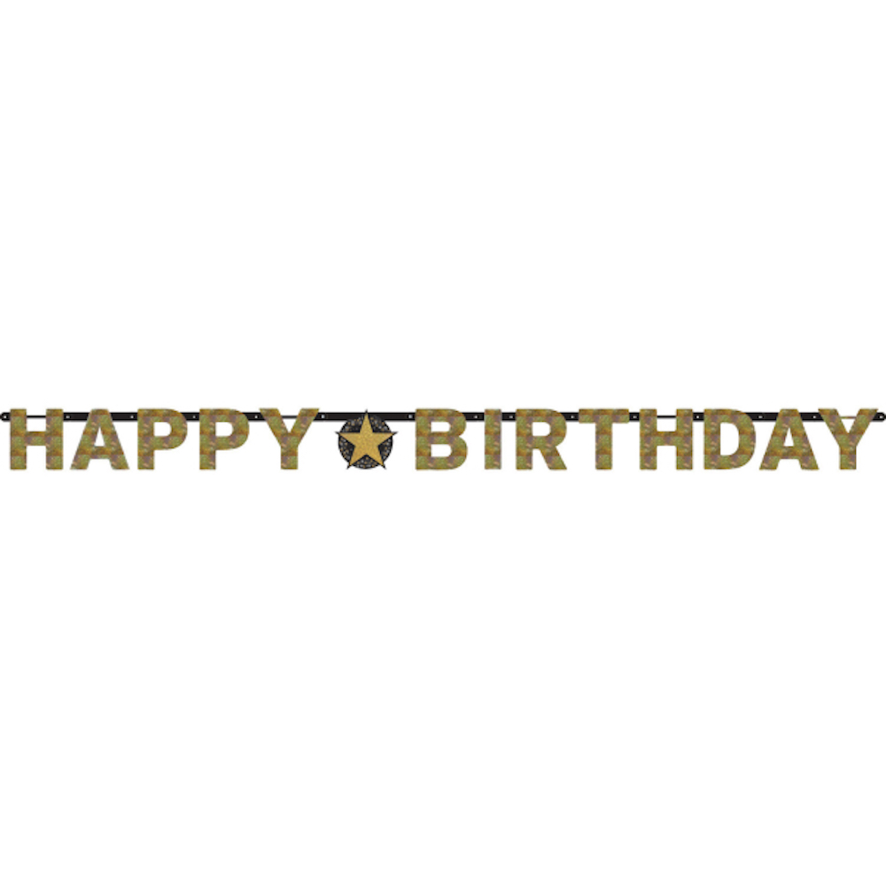 Partykette Sparkling Celebration - Happy Birthday Folie 213 x 16,2 cm