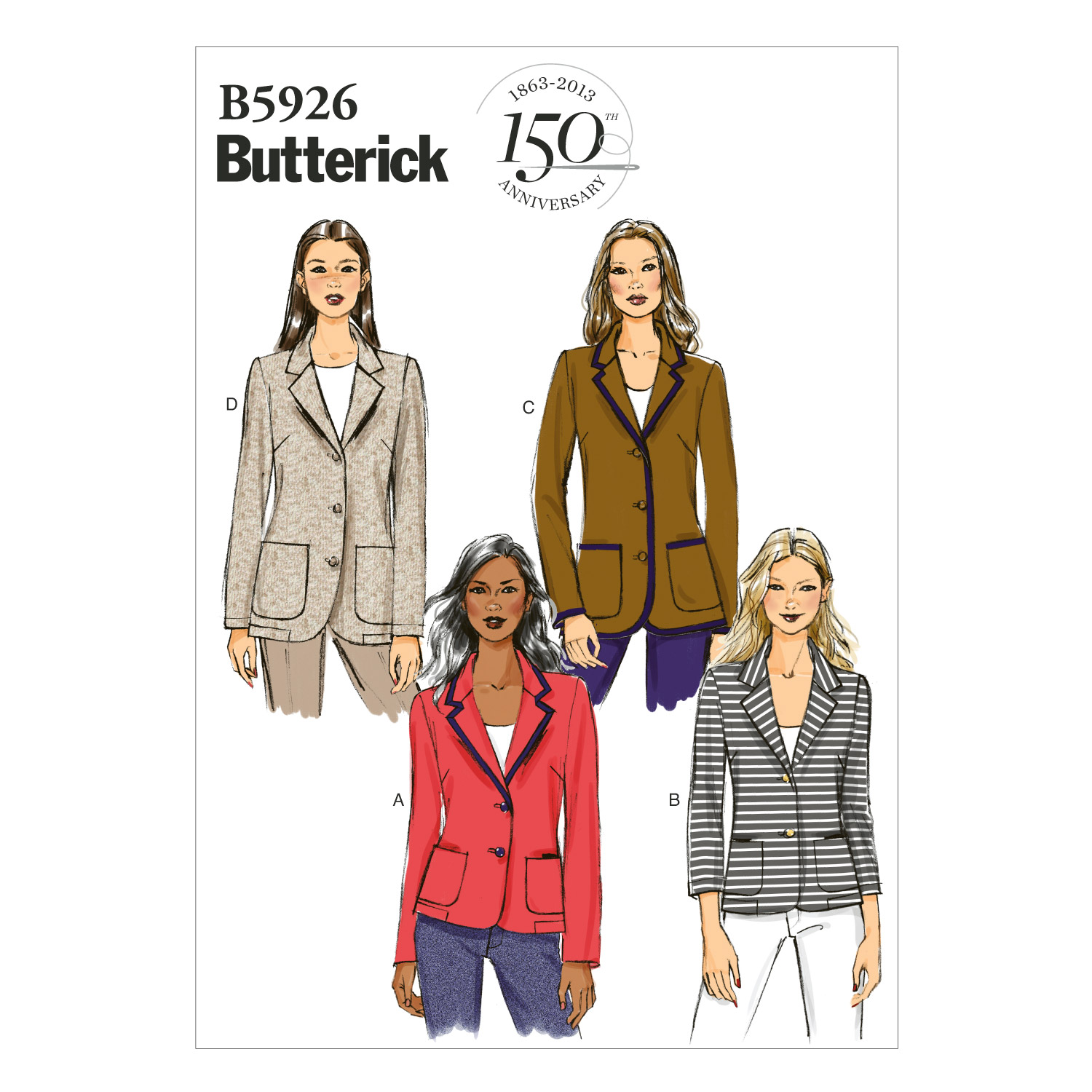 Butterick® Papierschnittmuster  Blazer  Damen B5926