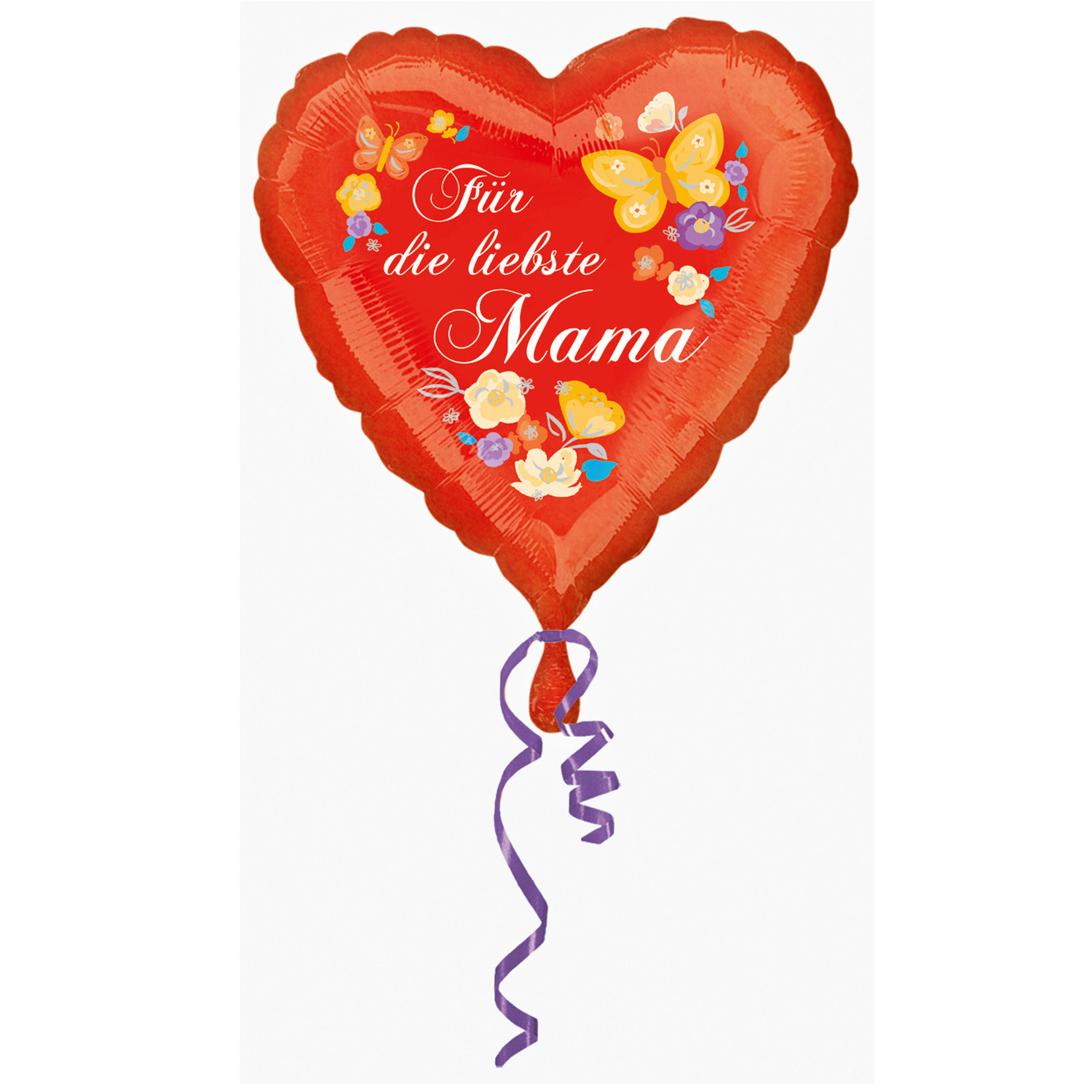 Folienballon Herz -Für die liebste Mama - 43cm