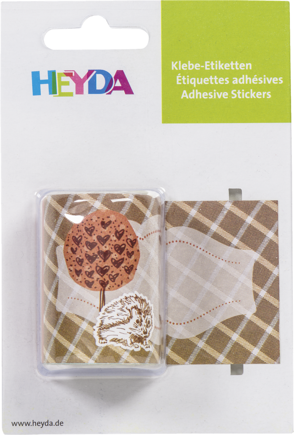 Heyda Klebe-Etiketten "Reh & Eule" 9,5 x 4,5 cm, 24 Stück