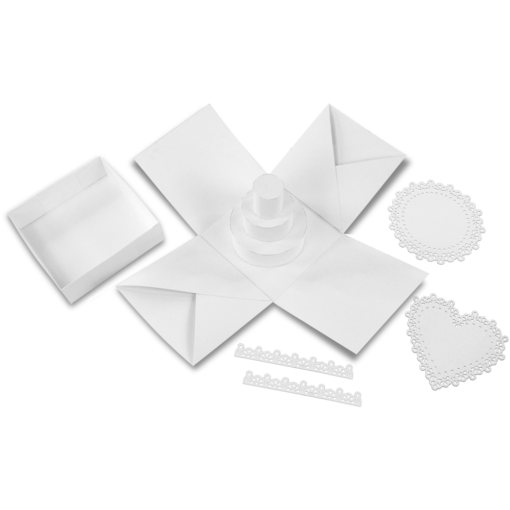 Basic-Set, Explosionsbox 10 x 10 cm, weiß
