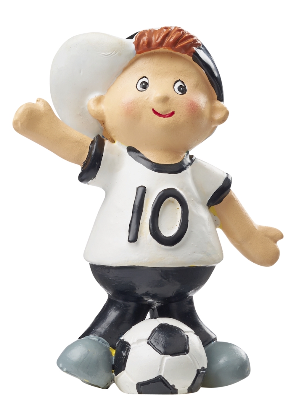 Fussball Junge stehend mit gehobenem Arm  ca. 8 cm