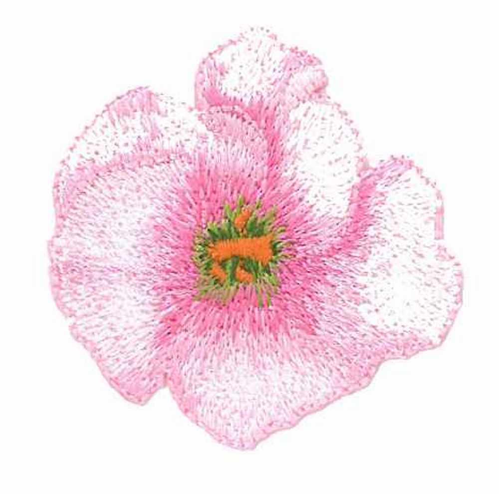Applikation - aufbügelbar, Blüte rosa, 5x4,5cm, 1 Stück