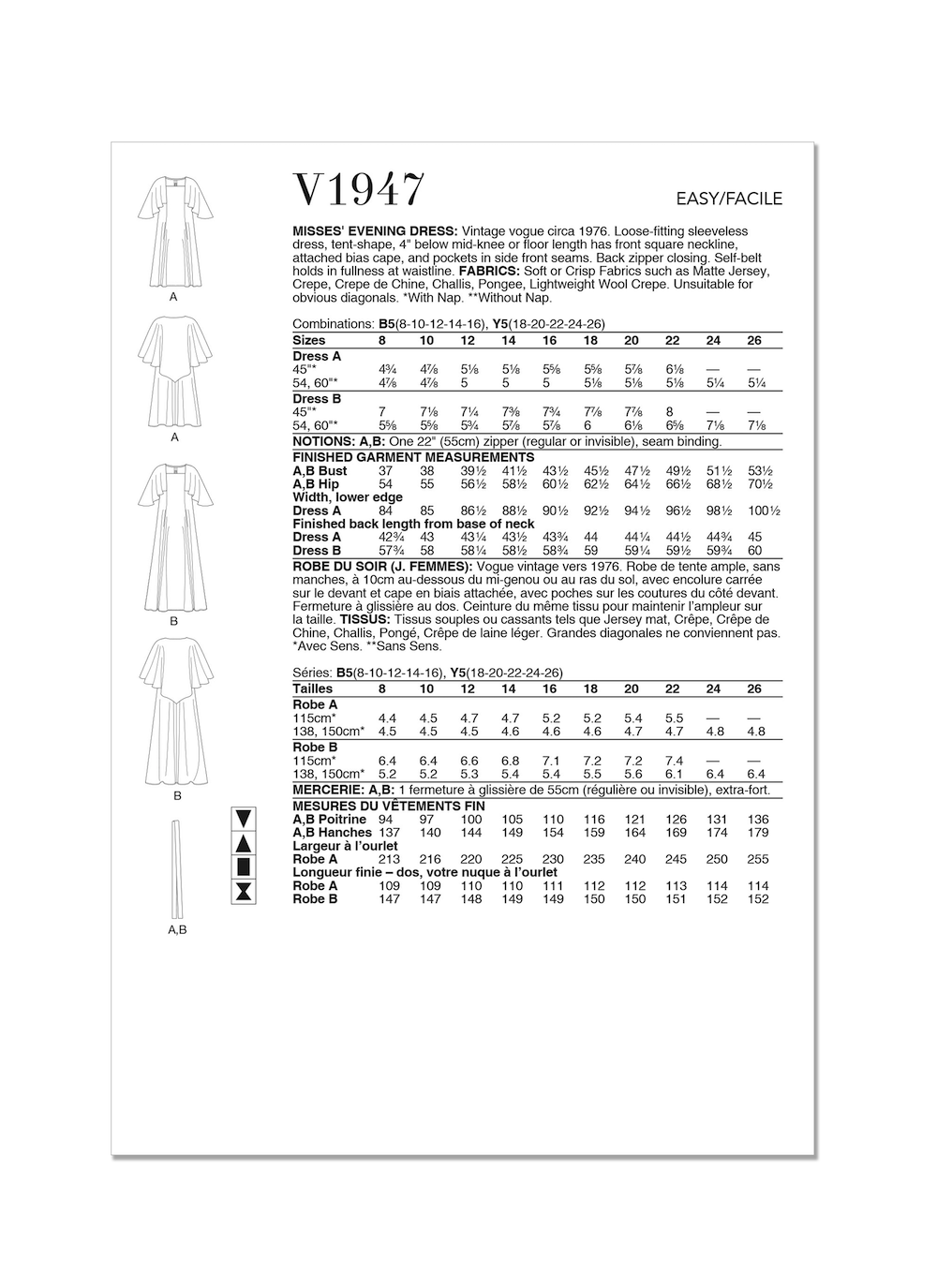 Vogue® Patterns Papierschnittmuster Damen Vintage Kleid V1947