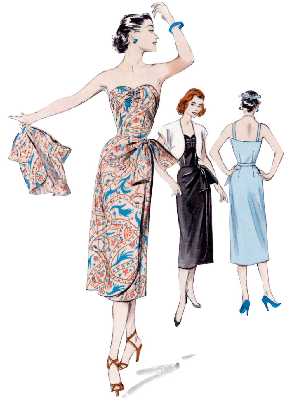Butterick® Papierschnittmuster Retro 1950s Kleid Damen B6923