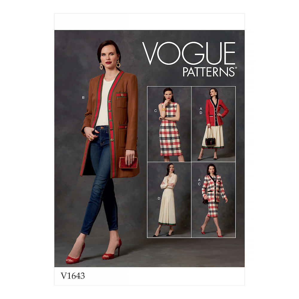 Vogue® Patterns Papierschnittmuster Damen Kleid, Rock & Mantel V1643