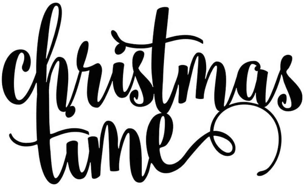 Schriftzug Merry Christmas in edlem schwarz als Streudeko, Tischdeko & Tellerdeko - Maße 10x17cm 