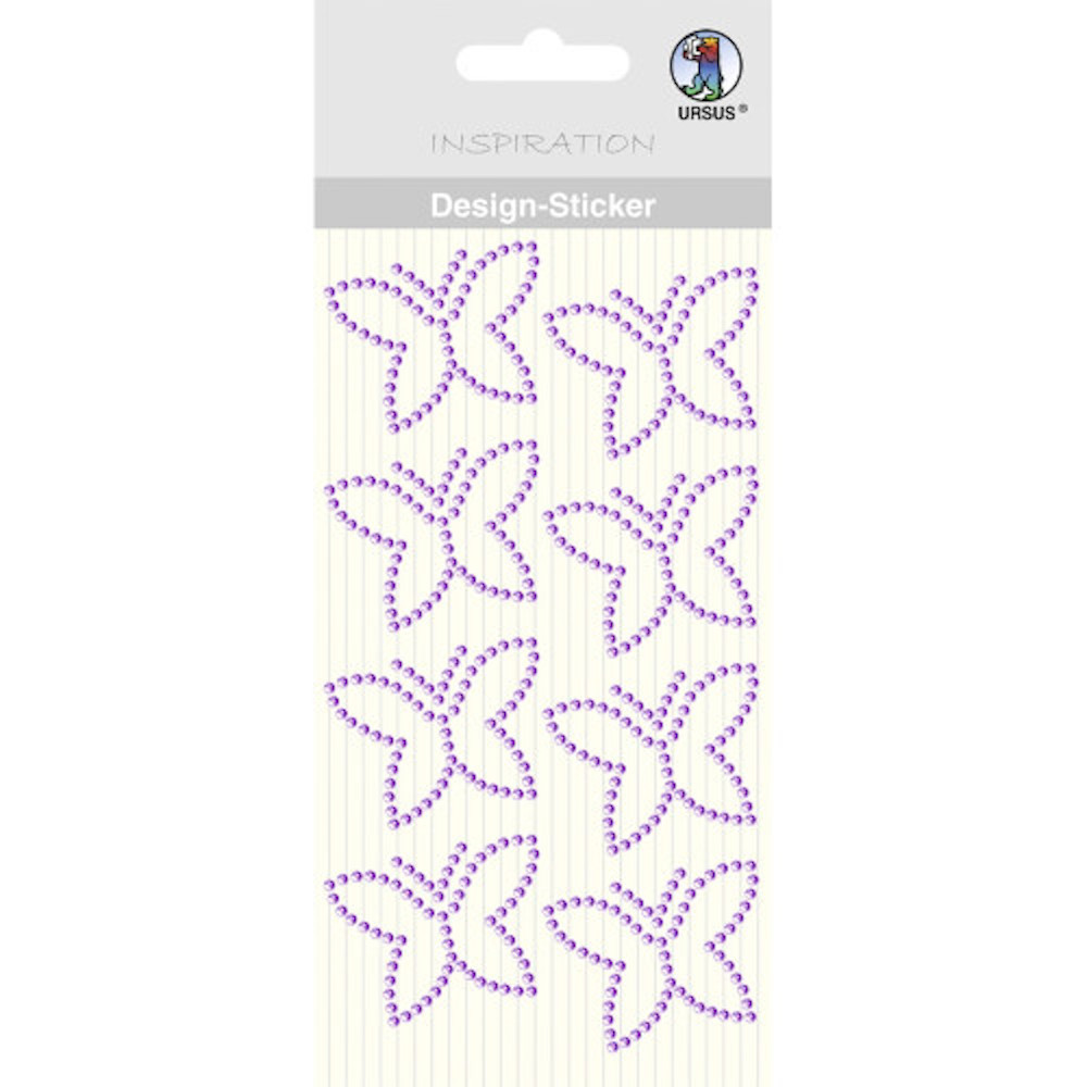 Design Sticker "Schmetterlinge" lila, 4cm, 8 Stück