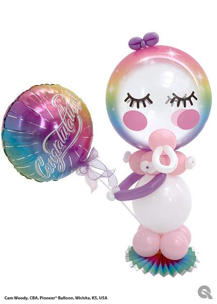 Bubble - Regenbogen Gesicht - 56cm