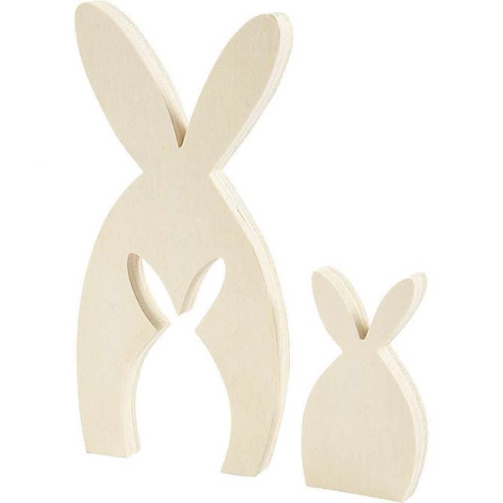 2in1 - Holzfigur Hase, 24cm