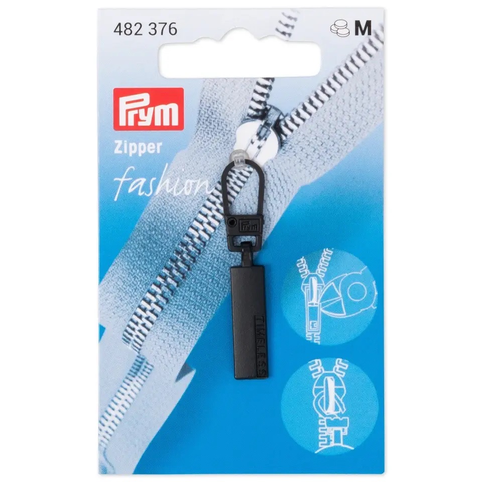 Fashion-Zipper, Classic TIMELESS, schwarz  43 mm x 7 mm x 1 mm 
