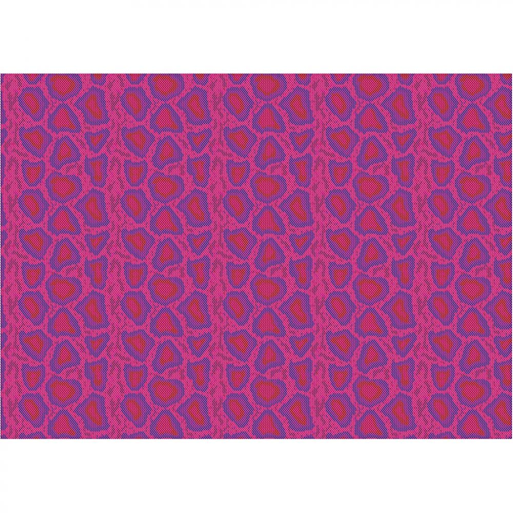 Découpage-Papier, 25x35 cm, 17 g, Schlange pink/blau, 1 Blatt 