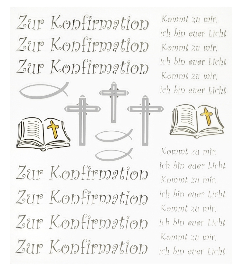 Sticker  Zur Konfirmation 15,5x17cm