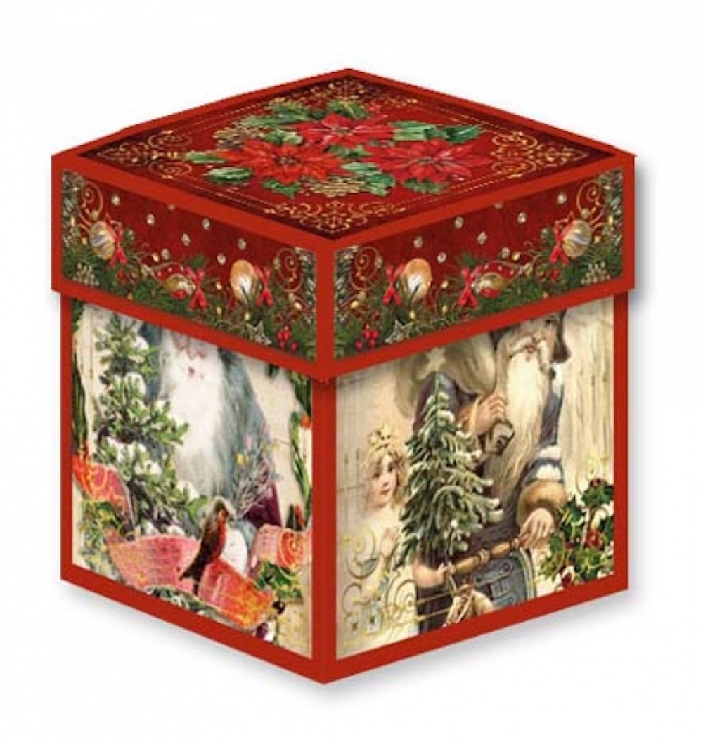 Bastelset Klappboxen Weihnachten  für 4 Boxen 11x11x11cm