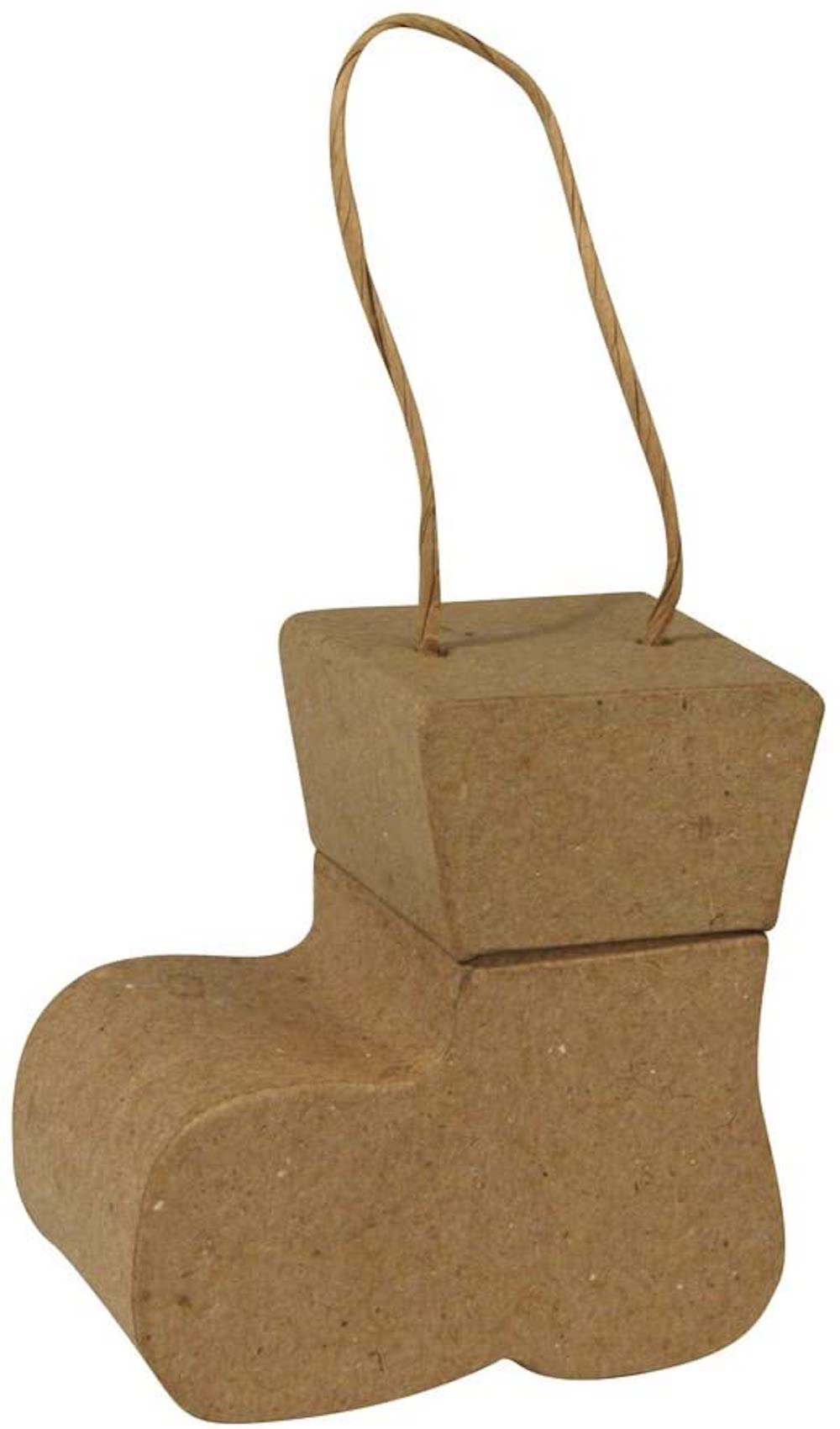 Pappmaché Box-Mini Stiefelanhänger, 6x6x3,5 cm, 1 Paar 