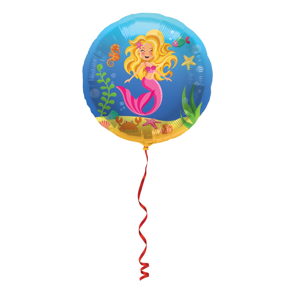 Folienballon rund - Meerjungfrau - 45cm