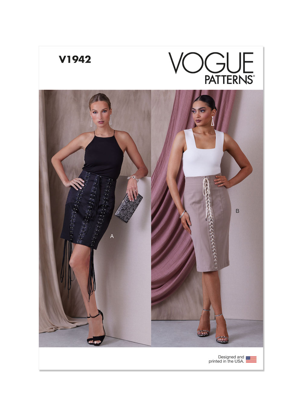 Vogue® Patterns Papierschnittmuster Rock mit Schnürung V1942