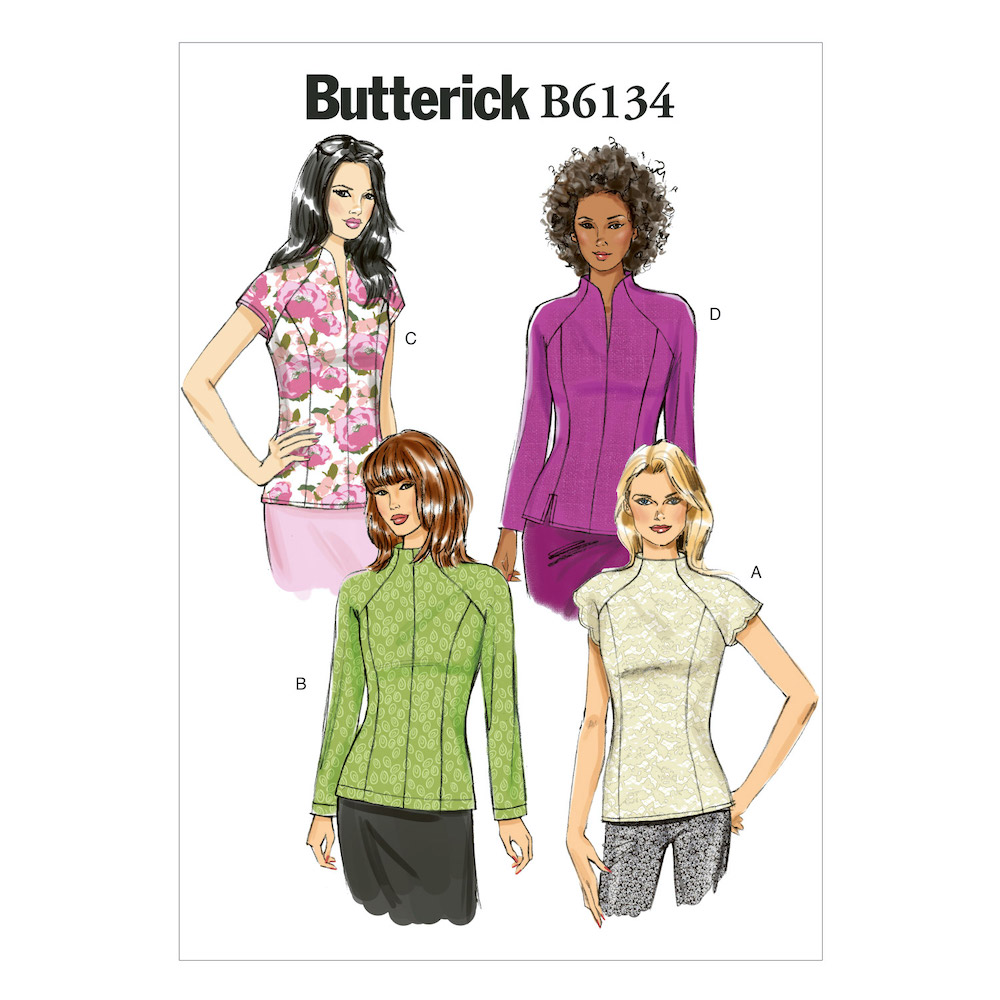 Butterick® Papierschnittmuster schmales Oberteil Jacke Damen B6134