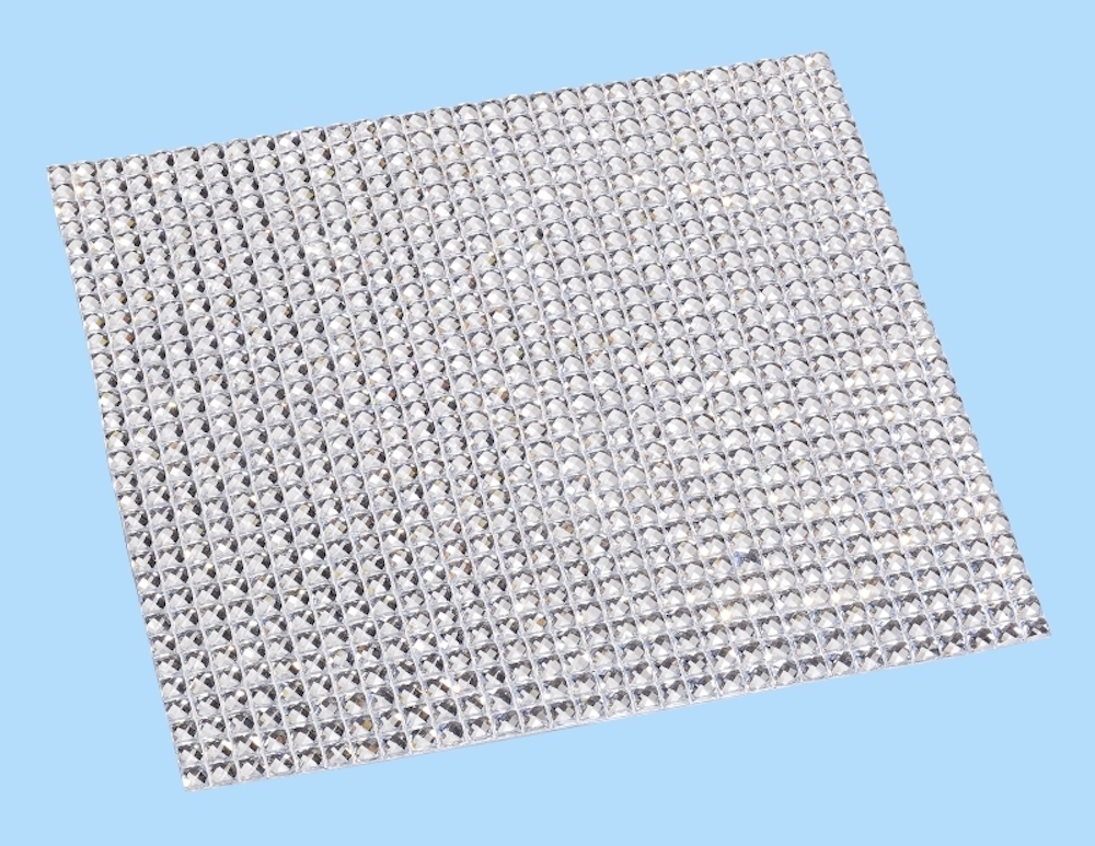 Kristall-Matten 10x10cm, Strasssteine selbstklebend, 3mm