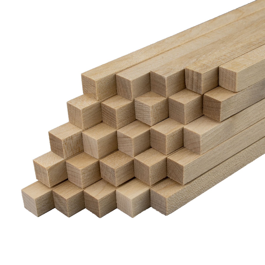 Holzstäbe quadratisch 8x8x300mm 25 Stück