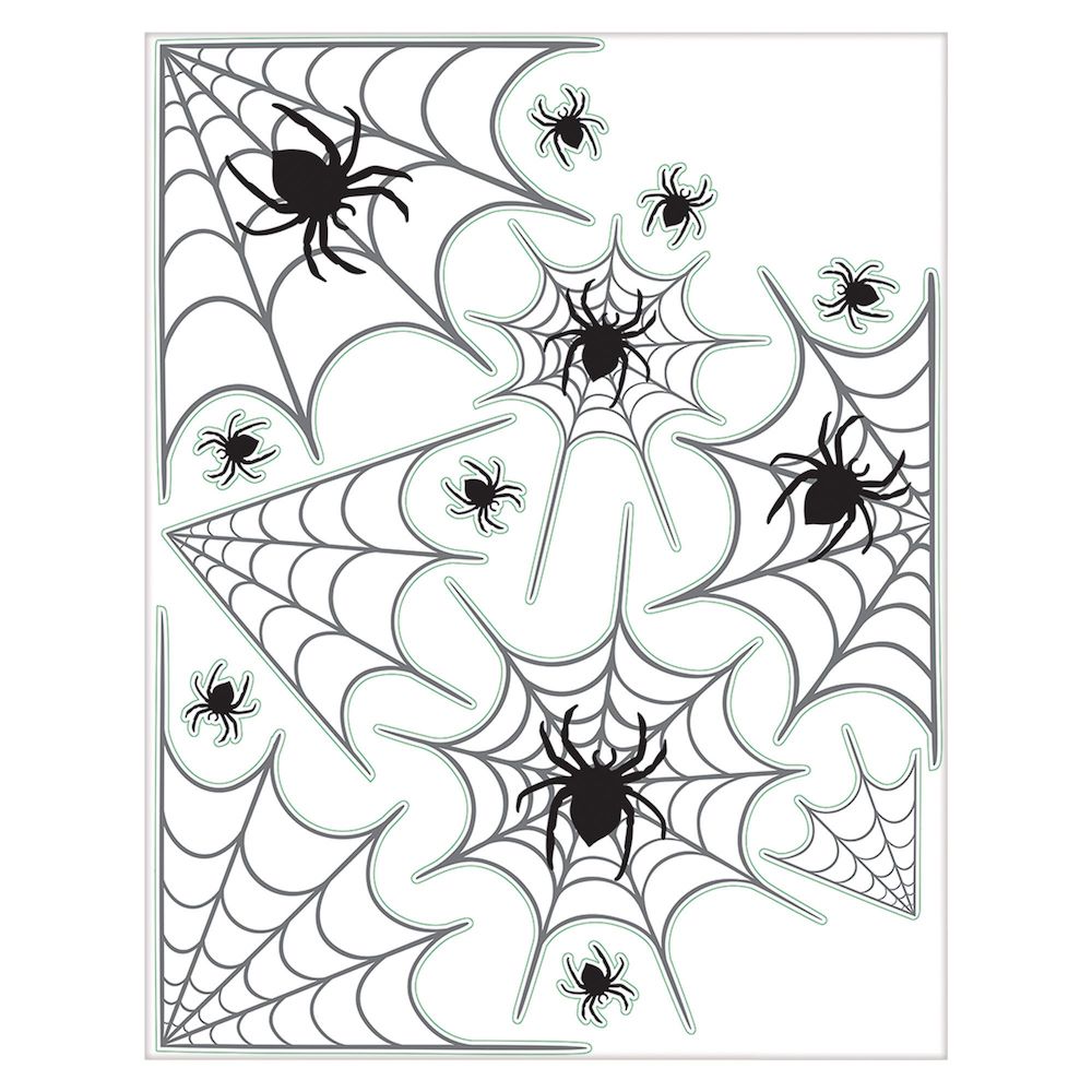 Fenstersticker, Spinnen & Spinnennetze, 31x39cm