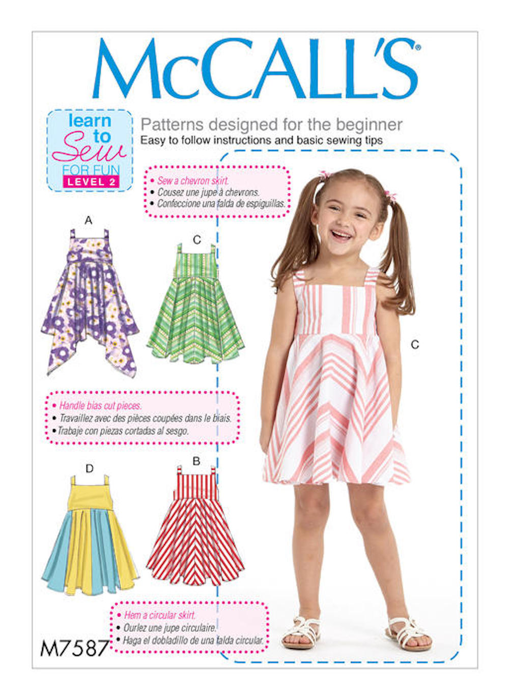 McCall's® Papierschnittmuster Kinder Kleid CL(6-7-8) M7587