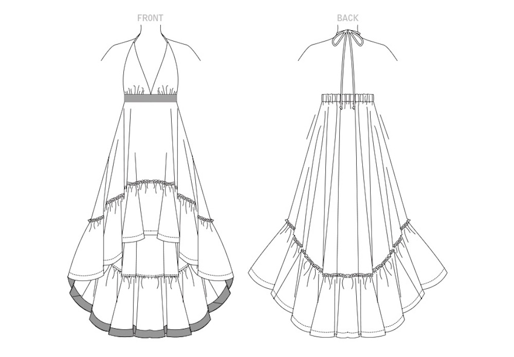 Vogue® Papierschnittmuster Damen - Neckholder Kleid - V1881