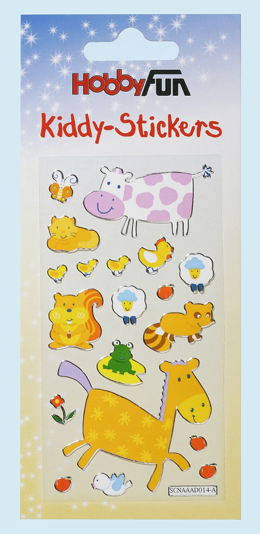 Kiddy-Stickers, Foliensticker, Tiere I, 1 Bogen