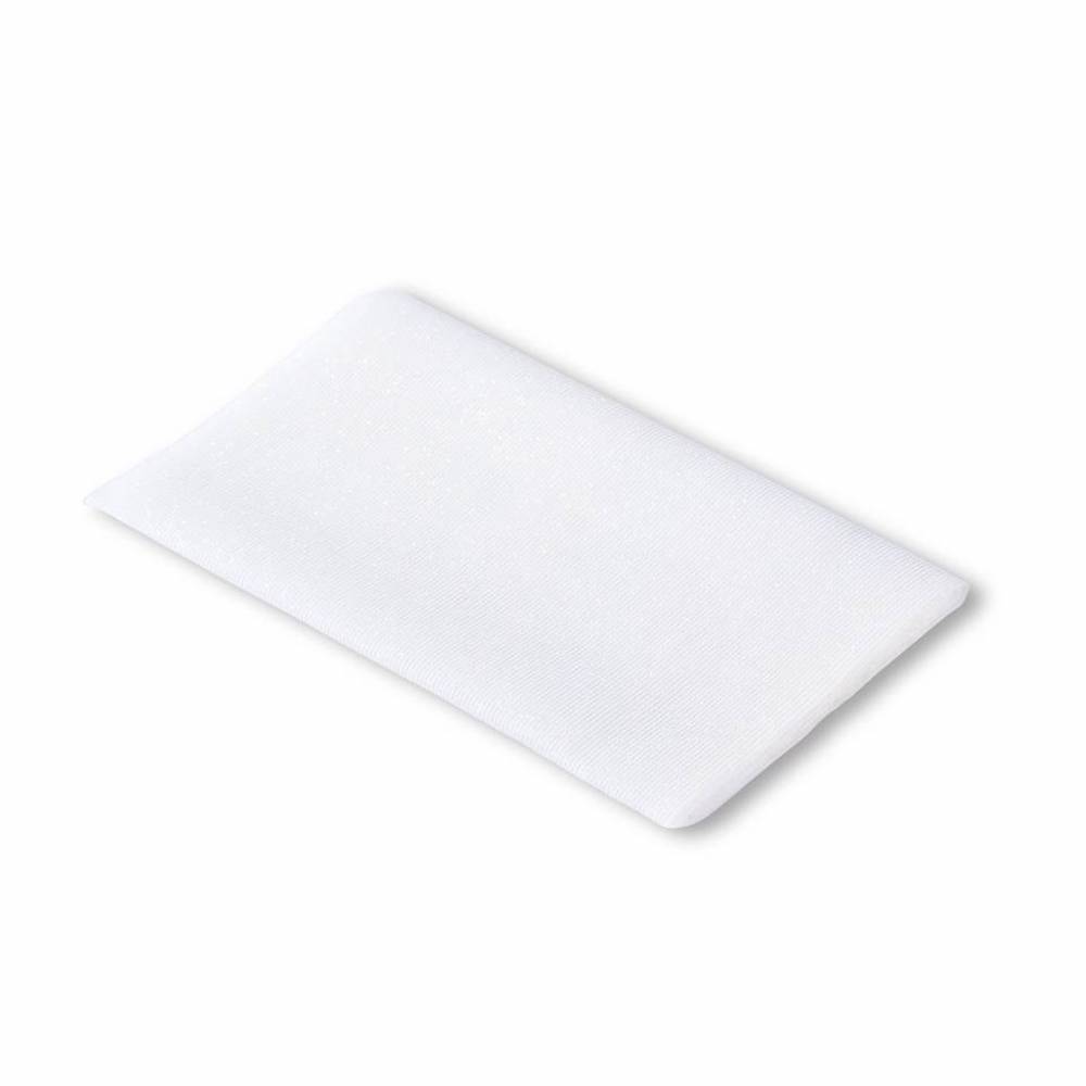Flickstoff Polyester aufbügelbar, 12 x 45cm, weiß