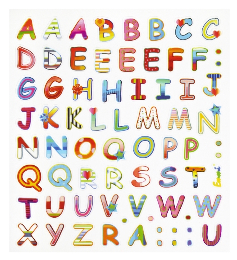 Hobby-Design Sticker, Buchstaben, 15x17cm
