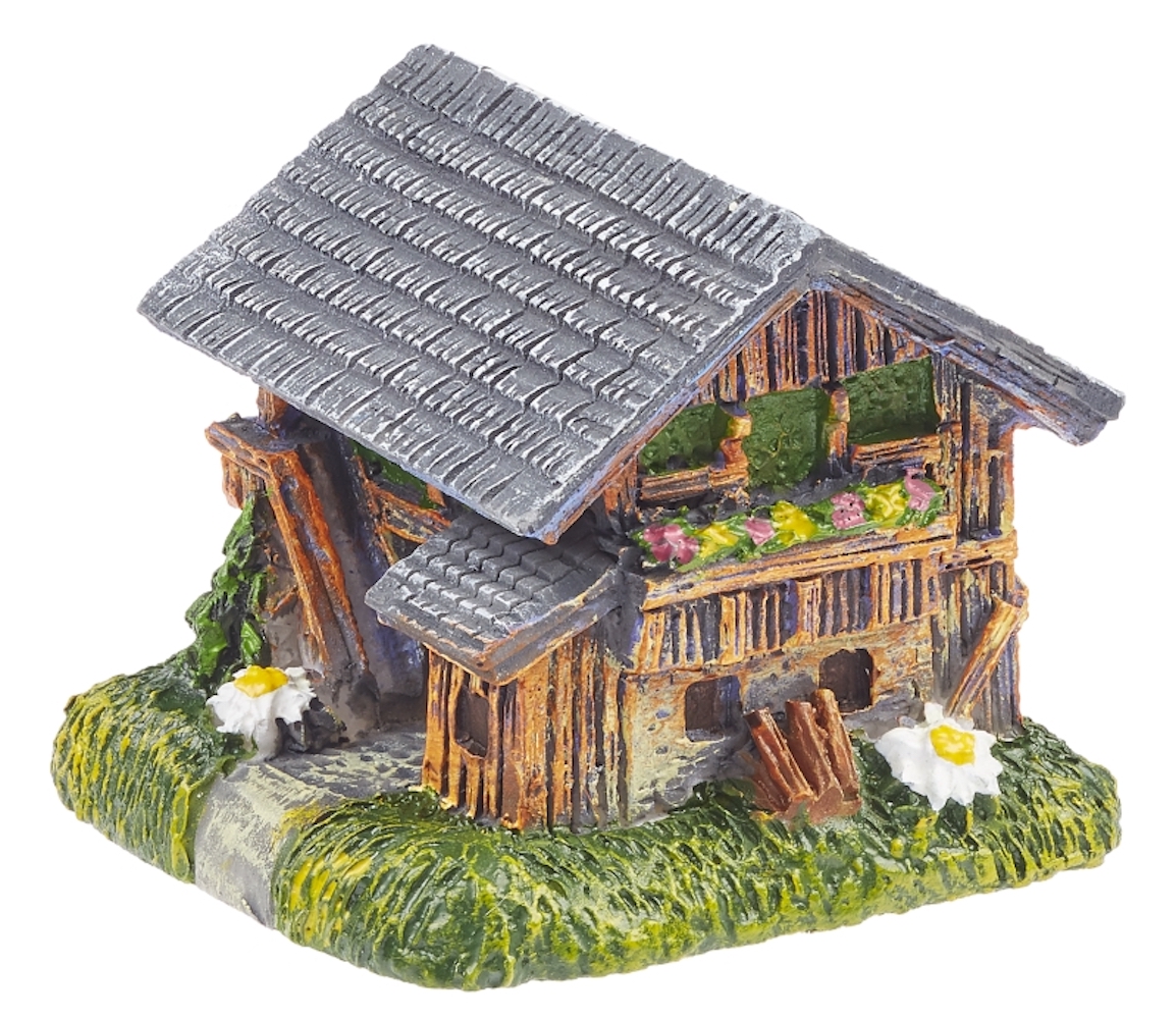 Miniatur Hütte, ca. 3cm, Polyresinfigur