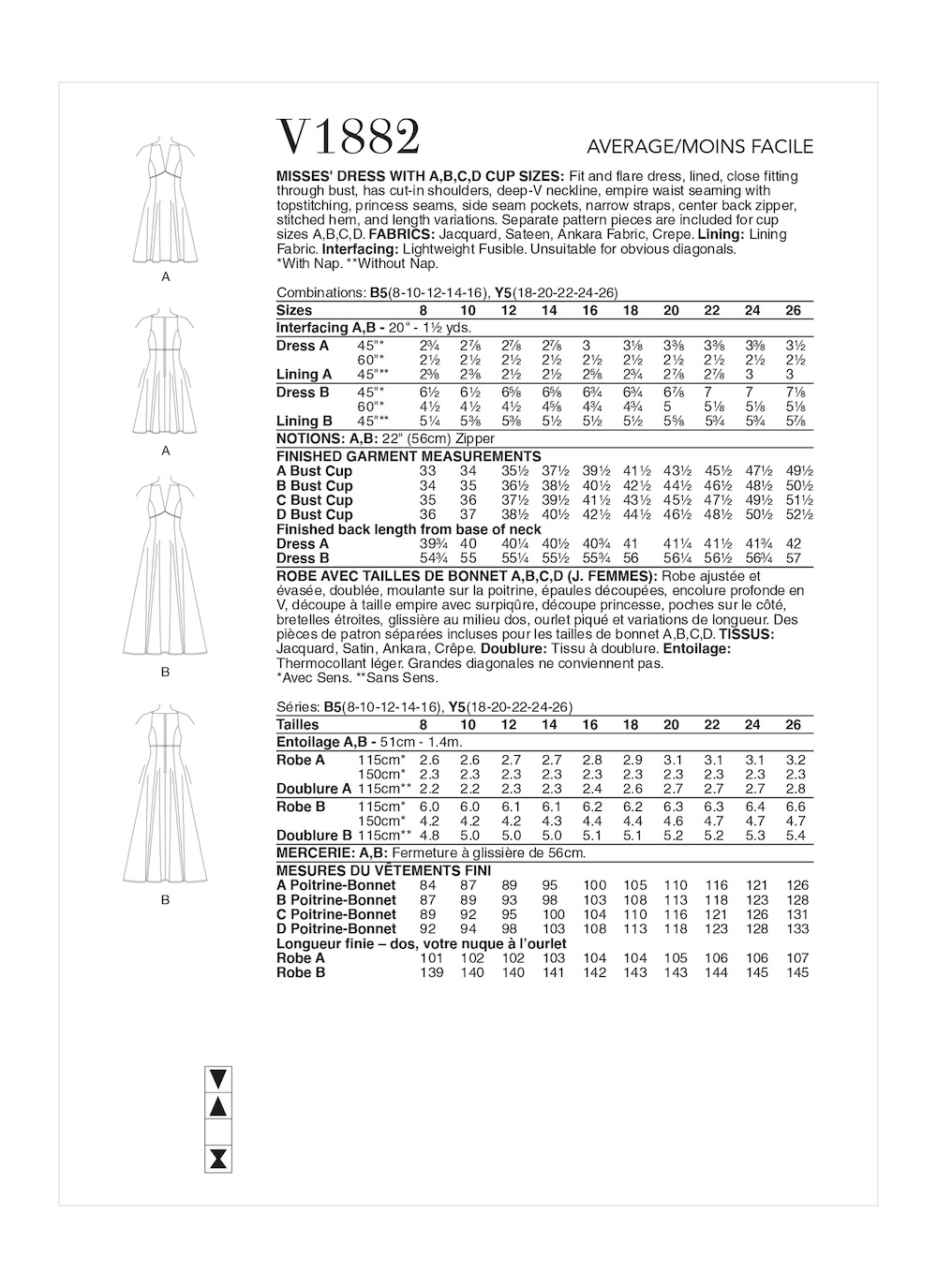 Vogue® Papierschnittmuster Damen - Kleid - V1882
